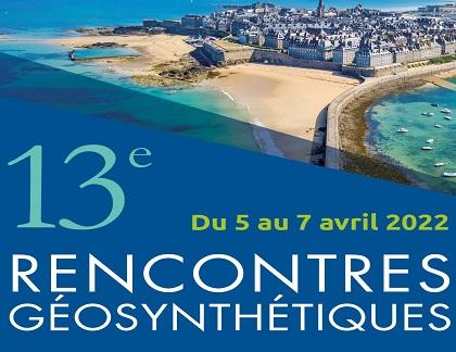 13e colloque français sur les géotextiles, les géomembranes et les produits apparentés – du 5 au 7 avril 2022